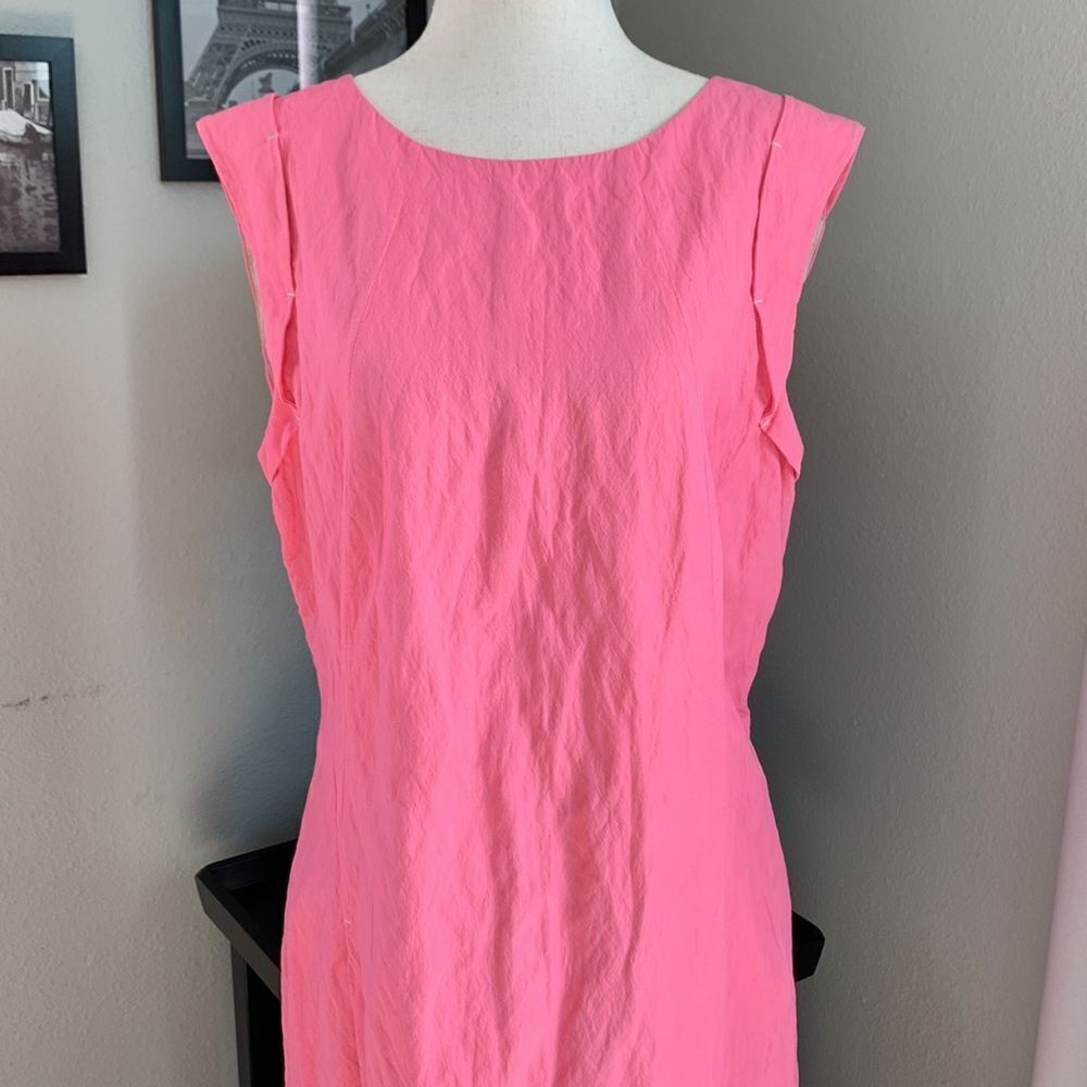 Lafayette 148 sleeveless crepe dress in Bubblegum pink sz 12 - Picture 2 of 16